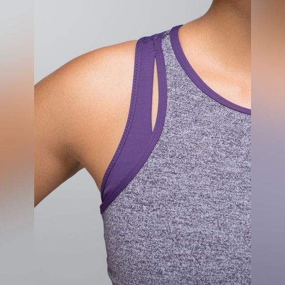 Lululemon Inspiration Tank Heathered Black Grape / Going Grape Size 4 - Picture 7 of 13